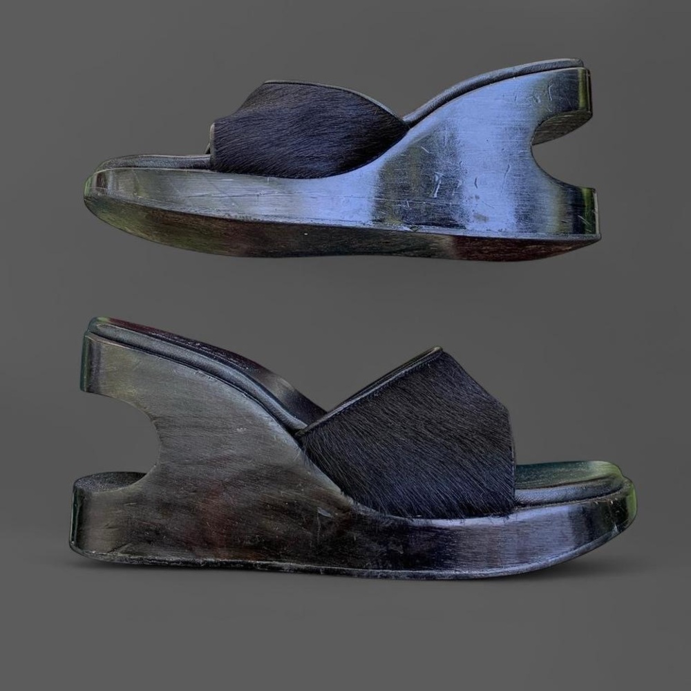 Guess Pony Hair Platforms